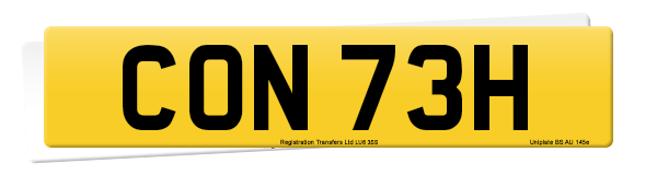 Registration number CON 73H